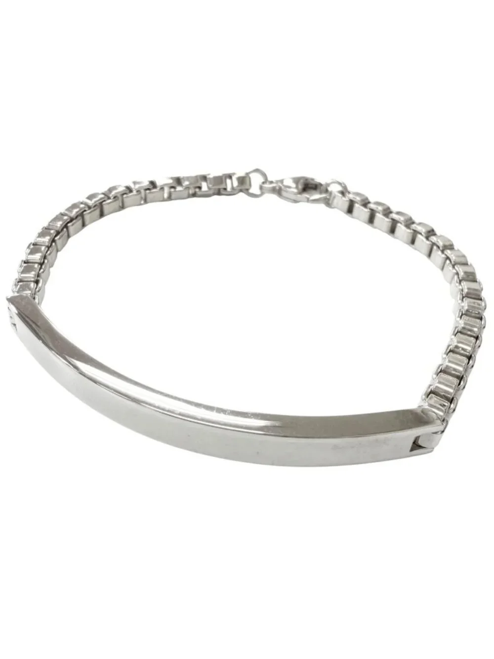 Tiffany & Co Venetian Link ID Bracelet Silver Bag Included